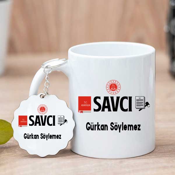 Savcıya Hediye Kupa Bardak ve Anahtarlık