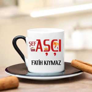 Şef Aşçı Türk Kahve Fincanı - Thumbnail