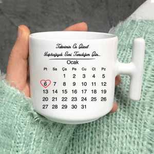  - Sevgiliye Hediye Tarihli Latte Fincanı