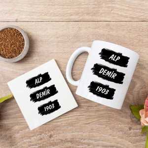 - Siyah Beyaz Taraftar Kupa Bardak ve Altlık  - Siyah Beyaz Taraftar Kupa Bardak ve Altlık