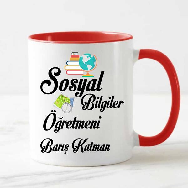 Sosyal Bilgileri Öğretmenine Hediye Kupa Bardak