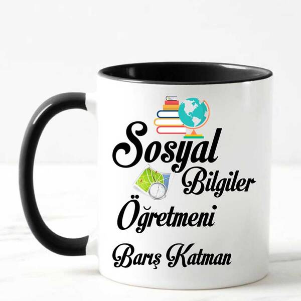 Sosyal Bilgileri Öğretmenine Hediye Kupa Bardak