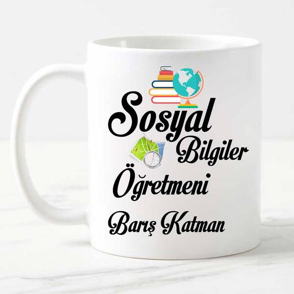 Sosyal Bilgileri Öğretmenine Hediye Kupa Bardak