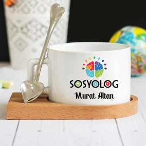 - Sosyolog Ahşap Altlıklı Lüks Fincan Seti  - Sosyolog Ahşap Altlıklı Lüks Fincan Seti