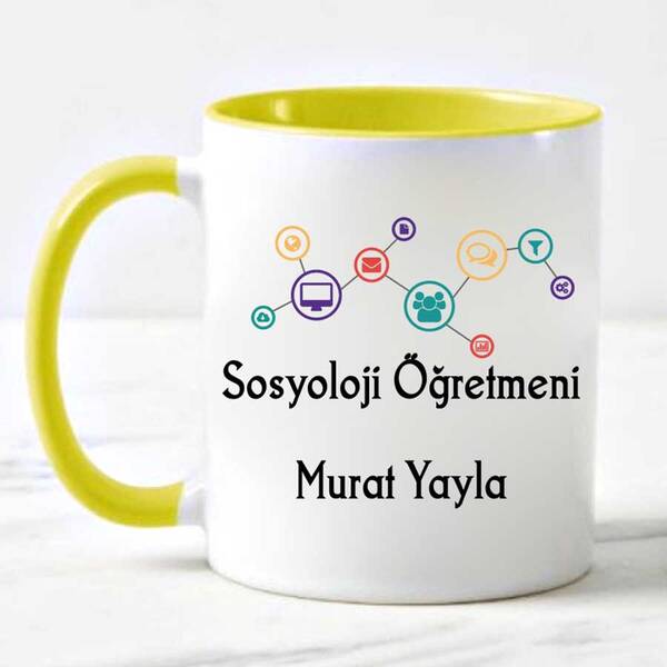 Sosyoloji Öğretmenine Hediye Kupa Bardak