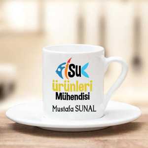 Su Ürünleri Mühendisi Türk Kahve Fincanı - Thumbnail