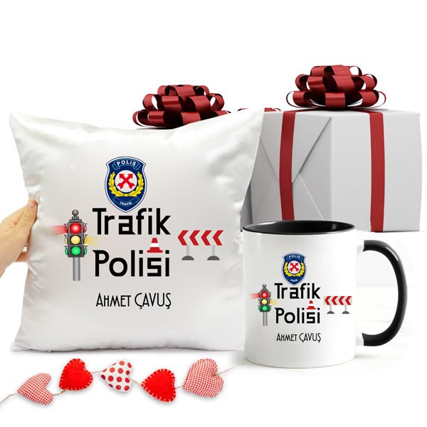 Trafik Polis Kupa Bardak ve Yastık