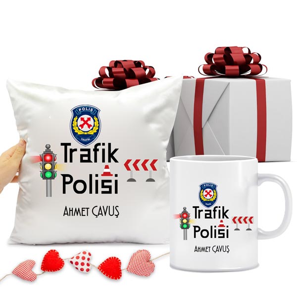 Trafik Polis Kupa Bardak ve Yastık