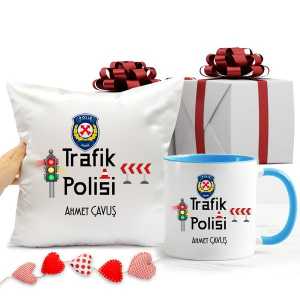 Trafik Polis Kupa Bardak ve Yastık