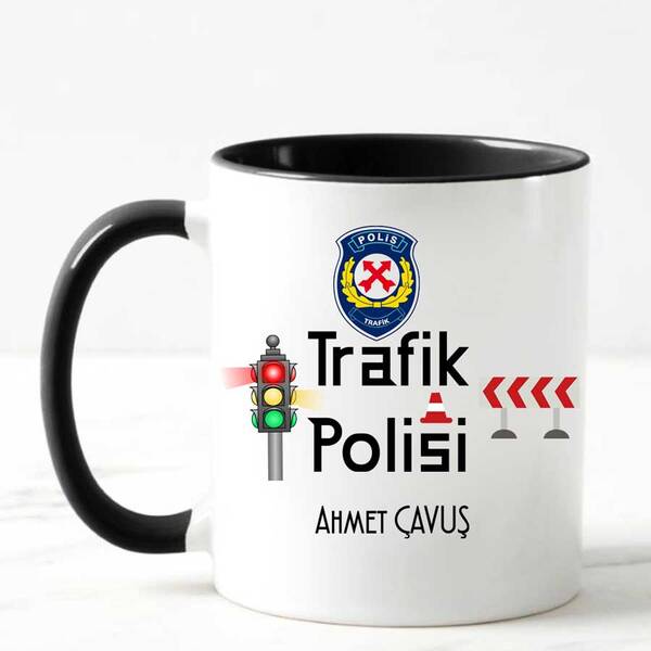 Trafik Polisine Hediye Kupa Bardak