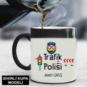 Trafik Polisine Hediye Kupa Bardak - Thumbnail