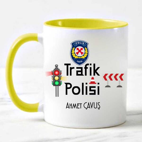 Trafik Polisine Hediye Kupa Bardak