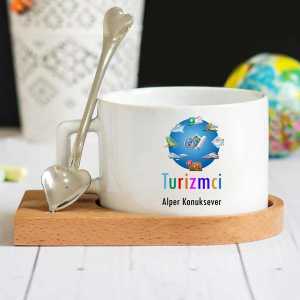 - Turizmci Ahşap Altlıklı Lüks Fincan Seti  - Turizmci Ahşap Altlıklı Lüks Fincan Seti