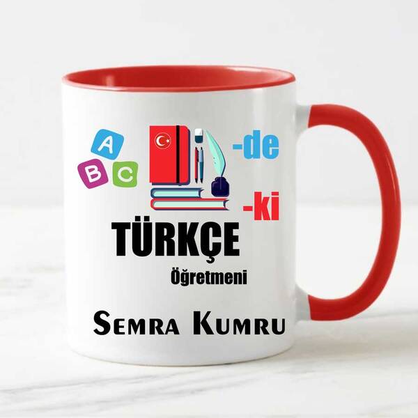 Türkçe Öğretmenine Hediye Kupa Bardak