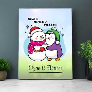  - Yeni Yıl Hediyesi Nice Mutlu Yıllara Kanvas Tablo