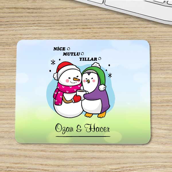 Yeni Yıl Hediyesi Nice Mutlu Yıllara Mouse Pad