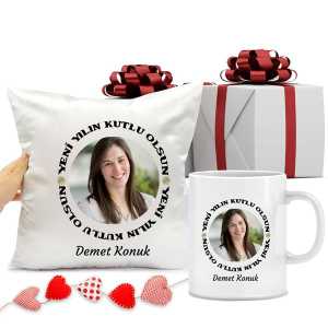 - Yeni Yılın Kutlu Olsun Fotoğraflı Kupa Bardak ve Yastık  - Yeni Yılın Kutlu Olsun Fotoğraflı Kupa Bardak ve Yastık