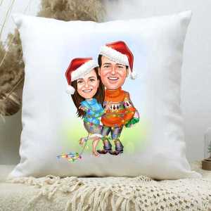 - Yılbaşı Çiftleri Karikatürlü Yastık  - Yılbaşı Çiftleri Karikatürlü Yastık