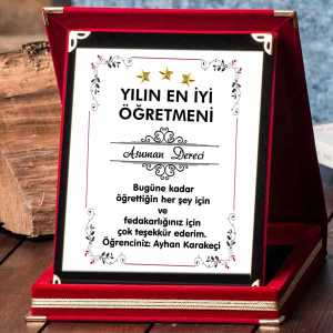  - Yılın En İyi Öğretmeni Plaket