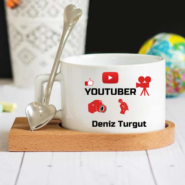 Youtuber Ahşap Altlıklı Lüks Fincan Seti